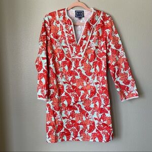 Sail To Sable Tunic Dress In Monkey Palm Leaf, S